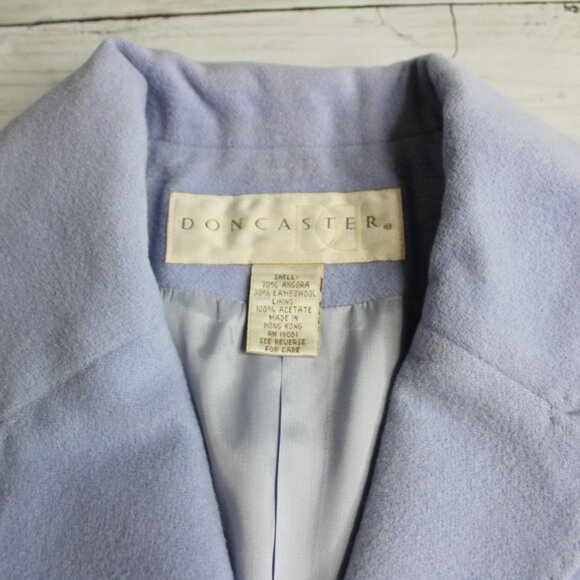 Don Caster Vintage Women's Angora Wool Jacket Blazer Size 8 Periwinkle - Picture 5 of 6